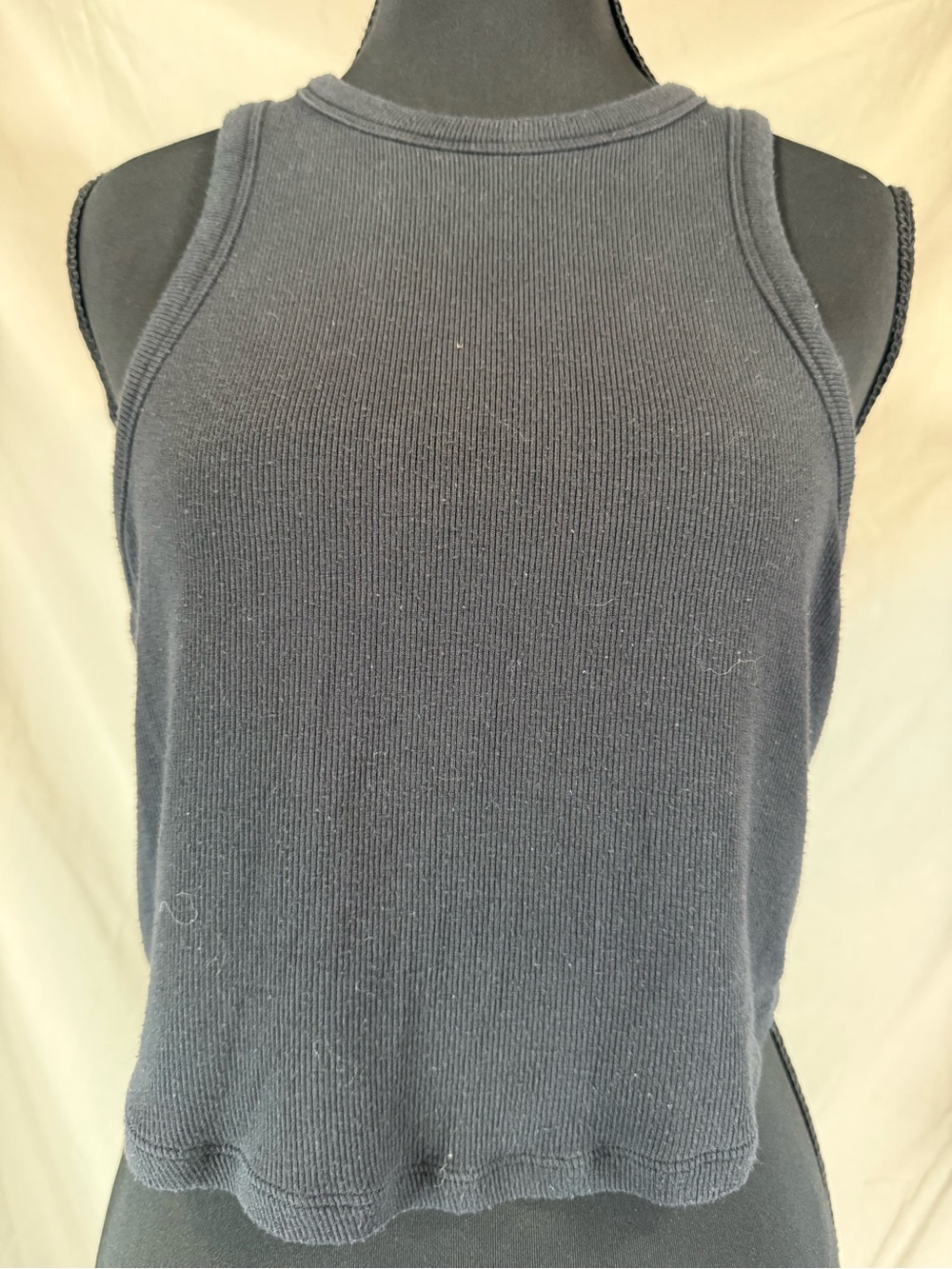 Lululemon Cropped Ribbed Rounded Hem Tank Top‎ Black- Size 10